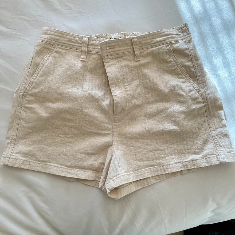 Madewell Camp Shorts/size Large/color Natural undyed